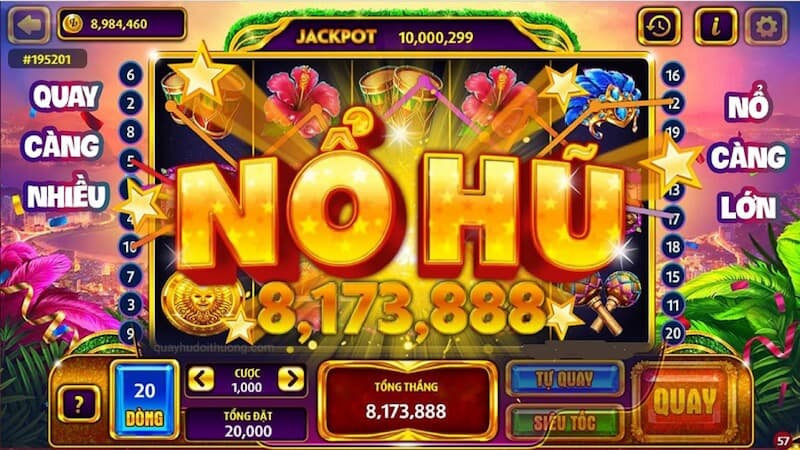 Chơi nổ hũ trúng jackpot lớn